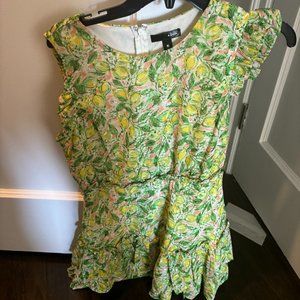 Never Worn Yellow Floral DRESS SIZE MEDIUM from Aqua!